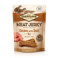 Produktbild von Carnilove Hundesnack Meat Jerky Huhn und Wachtel getreidefrei 100 g - 12 x 100 g