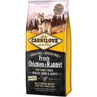 Produktbild von Carnilove Hundetrockenfutter Adult Huhn & Kaninchen getreidefrei 12 kg - 12 kg