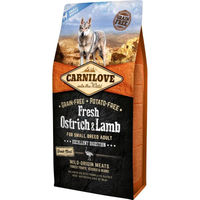 Produktbild von Carnilove Hundetrockenfutter Adult Small Breed Strauß und Lamm Getreidefrei Hypoallergen 6 kg - 6 kg