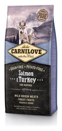 Carnilove Hundetrockenfutter für Welpen Lachs und Truthahn getreidefrei 12 kg - 12 kg – Bild 1 von 4