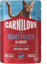 Carnilove Katzen Nassfutter Adult Forelle in Sauce 24x85g – Bild 1 von 2