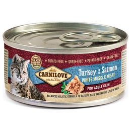 Carnilove Katzen Nassfutter Adult Truthahn und Lachs Stückchen in Sauce 12x100g - 12 x 100 g – Bild 1 von 2