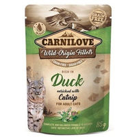 Produktbild von Carnilove Katzen Nassfutter Ente mit Huhn und Catnip Getreidefrei Stückchen in Sauce 24 x 85 g - 24 x 85 g