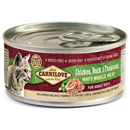 Carnilove Katzen Nassfutter Huhn Ente Fasan Stückchen in Sauce Adult Getreidefrei 12 x 100 g - 12 x 100 g – Bild 1 von 4