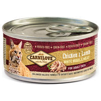 Produktbild von Carnilove Katzen Nassfutter Huhn und Lamm Adult Stückchen in Sauce 12 x 100 g getreidefrei - 12 x 100 g