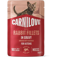 Produktbild von Carnilove Katzen Nassfutter Kitten Kaninchen in Sauce 24x85g