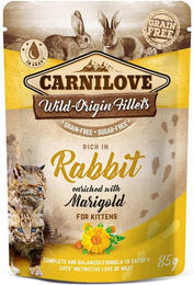 Produktbild von Carnilove Katzen Nassfutter Kitten Ragout Kaninchen mit Ringelblume 24x85g