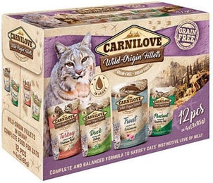 Carnilove Katzen Nassfutter Multipack Getreidefrei mit hohem Fleischanteil 12 x 85 g – Bild 1 von 2