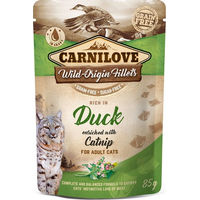 Produktbild von Carnilove Katzen Nassfutter Ragout Ente mit Huhn und Catnip für erwachsene Katzen 24x85 g - 24 x 85 g
