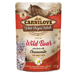 Produktbild von Carnilove Katzen Nassfutter Ragout Wildschwein mit Kamille Adult 24x85g
