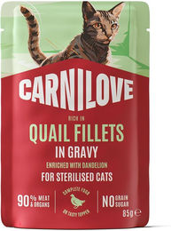 Carnilove Katzen Nassfutter Wachtel in Sauce für sterilisierte Katzen 24x85g – Bild 1 von 2