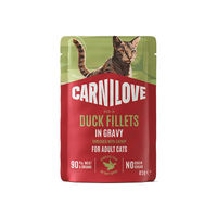 Produktbild von Carnilove Katzennassfutter Ente mit Katzenminze Stückchen in Sauce 85g