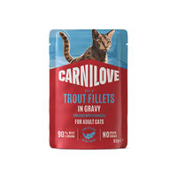 Produktbild von Carnilove Katzennassfutter Forelle mit Echinacea Stückchen in Sauce 85g