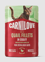 Carnilove Katzennassfutter Wachtel mit Löwenzahn Stückchen in Sauce 85g – Bild 1 von 1