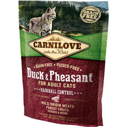 Carnilove Katzentrockenfutter Adult Ente & Fasan Hairball Control getreidefrei 400 g - 400 g – Bild 1 von 6