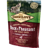 Produktbild von Carnilove Katzentrockenfutter Adult Ente & Fasan Hairball Control getreidefrei 400 g - 400 g