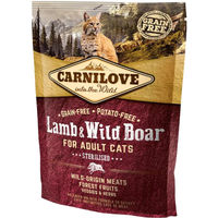 Produktbild von Carnilove Katzentrockenfutter Adult Lamm & Wildschwein Sterilisiert Getreidefrei 400 g - 400 g