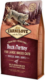 Carnilove Katzentrockenfutter Adult Large Breed Ente & Truthahn getreidefrei 2kg - 2 kg – Bild 1 von 4