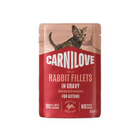 Produktbild von Carnilove Kitten Katzennassfutter Kaninchen mit Ringelblume Stückchen in Sauce 85g