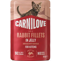 Produktbild von Carnilove Kitten Pouch Stückchen in Gelee Kaninchen Getreidefrei 24 x 85 g