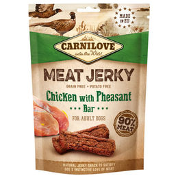 Carnilove Meat Jerky Hundesnack Huhn und Fasan getreidefrei 100 g - 12 x 100 g – Bild 1 von 5