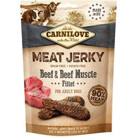 Produktbild von Carnilove Meat Jerky Rindfleisch und Rinderfilet Trockenfleisch für erwachsene Hunde 100g