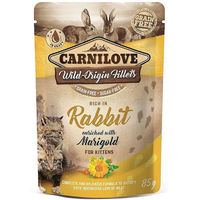 Produktbild von Carnilove Nassfutter für Kätzchen Kaninchen und Ringelblume getreidefrei Monoprotein 24 x 85g - 24 x 85 g