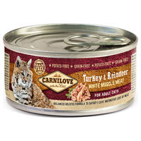 Produktbild von Carnilove Nassfutter für Katzen Adult Truthahn und Rentier Stückchen in Sauce getreidefrei 12x100g - 12 x 100 g