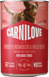Carnilove Nassfutter Pastete Truthahn und Lachs für erwachsene Hunde getreidefrei mit hohem Fleischanteil 12 x 400 g – Bild 1 von 2