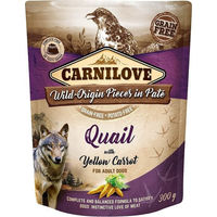 Produktbild von Carnilove Nassfutter Paté Wachtel mit gelber Karotte für ausgewachsene Hunde getreidefrei 12 x 300 g - 12 x 300 g