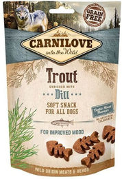 Produktbild von Carnilove Soft Snack Forelle mit Dill für Hunde aller Altersstufen 1000g