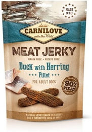 Produktbild von Carnilove Trockenfleisch Jerky Ente mit Hering 100g mit hohem Fleischanteil - 100 g