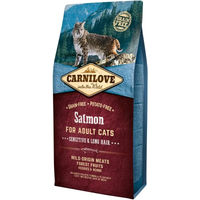Produktbild von Carnilove Trockenfutter für Katzen Adult Sensitive & Long Hair Lachs Getreidefrei 6 kg - 6 kg