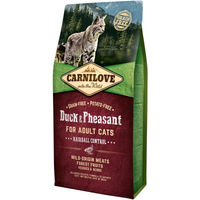 Produktbild von Carnilove Trockenfutter Katze Adult Ente und Fasan Haarballen Kontrolle getreidefrei 6 kg - 6 kg
