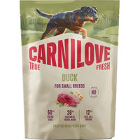 Produktbild von Carnilove True Fresh Hundefutter Ente Getreidefrei für kleine Rassen Adult 2 x 1,5 kg