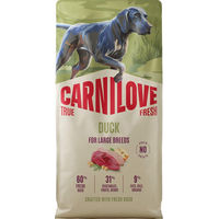 Produktbild von Carnilove True Fresh Hundefutter für große Rassen Ente Adult Getreidefrei 2 x 4 kg