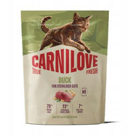 Produktbild von Carnilove True Fresh Katzentrockenfutter Ente Sterilisiert mit hohem Fleischanteil 400g