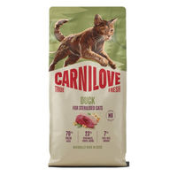 Produktbild von Carnilove True Fresh Katzentrockenfutter Ente Sterilisiert mit hohem Fleischanteil 6kg