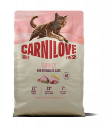 Carnilove True Fresh Katzentrockenfutter Sterilised Pute mit hohem Fleischanteil 2kg – Bild 1 von 1
