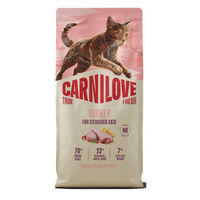 Produktbild von Carnilove True Fresh Katzentrockenfutter Sterilised Pute mit hohem Fleischanteil 6kg
