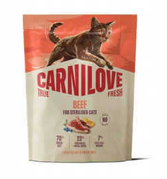 Carnilove True Fresh Katzentrockenfutter Sterilised Rind mit hohem Fleischanteil 400g – Bild 1 von 1