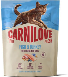 Carnilove True Fresh Sterilised Trockenfutter für erwachsene Katzen mit Fisch und Pute getreidefrei 400 g – Bild 1 von 3