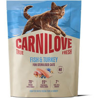 Produktbild von Carnilove True Fresh Sterilised Trockenfutter für erwachsene Katzen mit Fisch und Pute getreidefrei 400 g