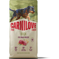 Produktbild von Carnilove True Fresh Trockenfutter Ente für adulte Hunde kleiner Rassen getreidefrei 2 x 12 kg