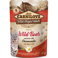 Produktbild von Carnilove Wild-Origin Katzenfutter Filets Wildschwein und Huhn mit Kamille Adult 24 x 85 g getreidefrei - 24 x 85 g