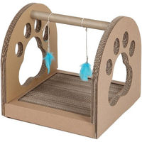 Produktbild von CARTON+ PETS Katzen Spielzeug Fun Park Kratzbaum mit Kratzbrett und Kratzpappe in Braun
