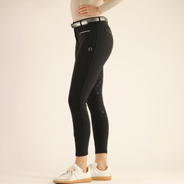 Produktbild von Carubina Reithose Full Grip für Damen in Schwarz aus Nylon für ganzjähriges Reiten