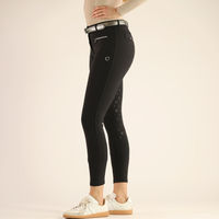 Produktbild von Carubina Reithose Full Grip für Damen in Schwarz aus Nylon für ganzjähriges Reiten