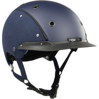 Produktbild von Casco Reithelm Champ Embellis Unisex in Schwarz oder Blau mit Lederbesatz