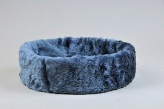 Cat Bonbon Katzenkissen Ruhe- und Schlafinsel aus Plüsch Blau – Bild 1 von 3